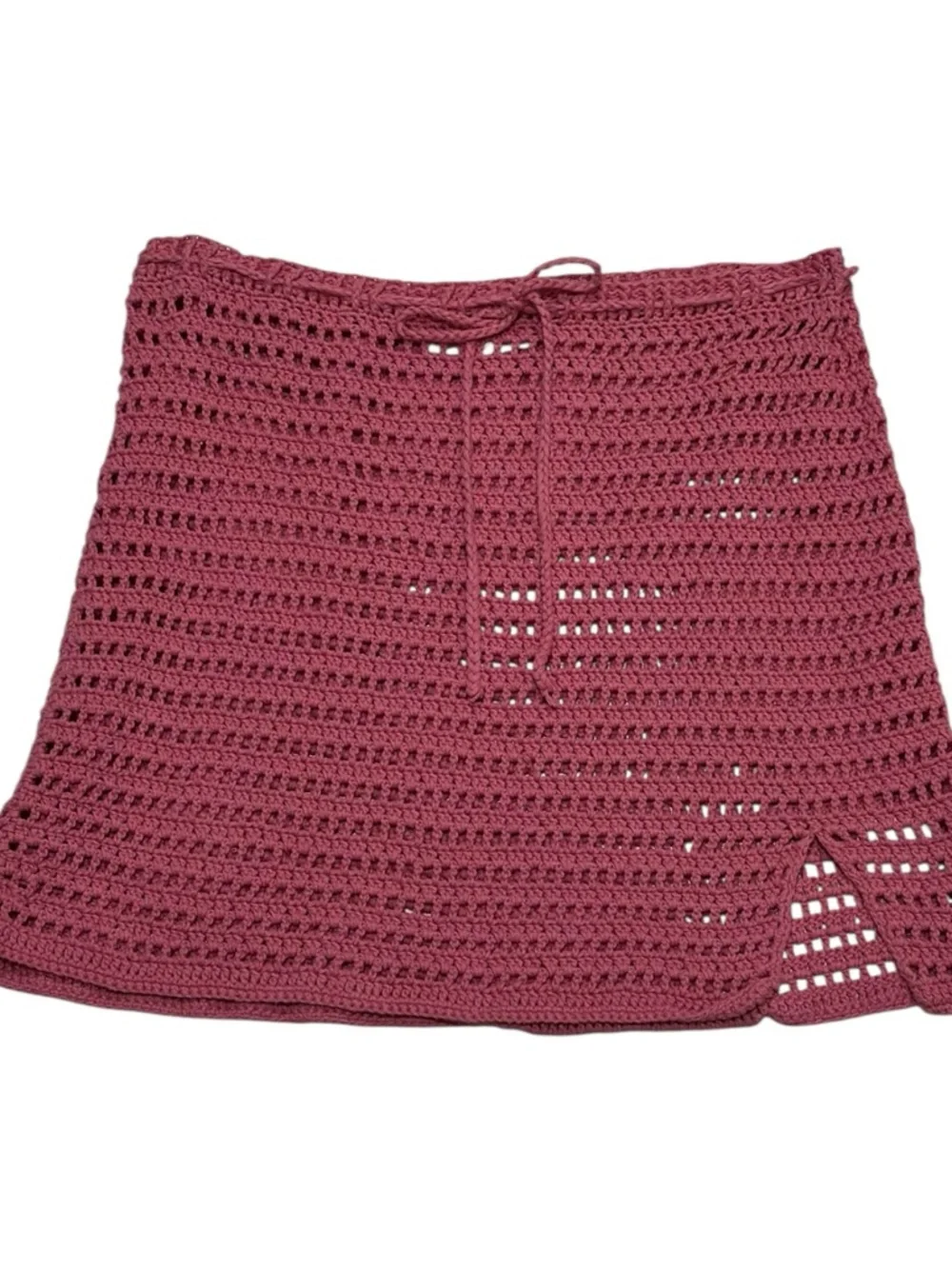 Pink Crochet Mini Skirt - Picture 6 of 9